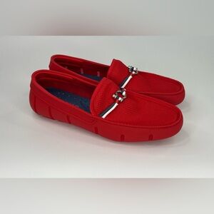 SWIMS RIVA RED WATERPROOF SLIP IN MESH LOAFERS